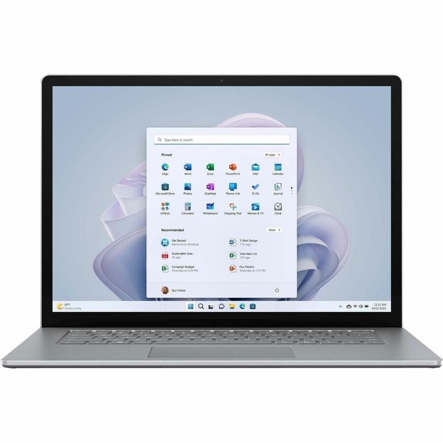 Ordinateur portable Microsoft Surface Laptop 5 15" à écran tactile - Intel Core i7 12e génération i7-1265U - Plateforme Intel Evo - 16 Go - SSD 256 Go - Platinum RI9-00002