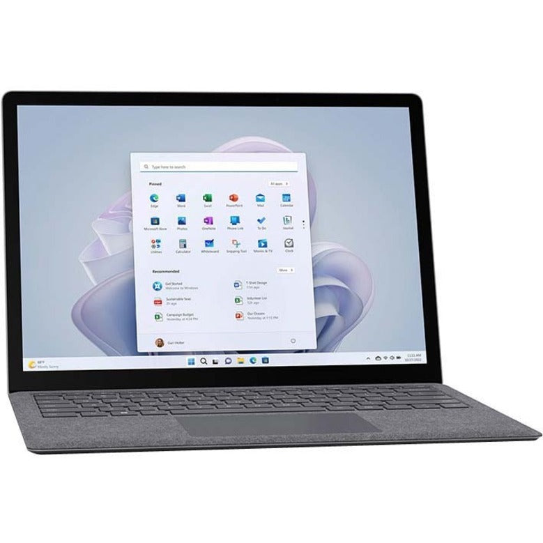 Ordinateur portable Microsoft Surface Laptop 5 13,5" à écran tactile - Intel Core i5 12e génération i5-1245U - Plateforme Intel Evo - 8 Go - SSD 512 Go - Clavier anglais - Platinum R1T-00001