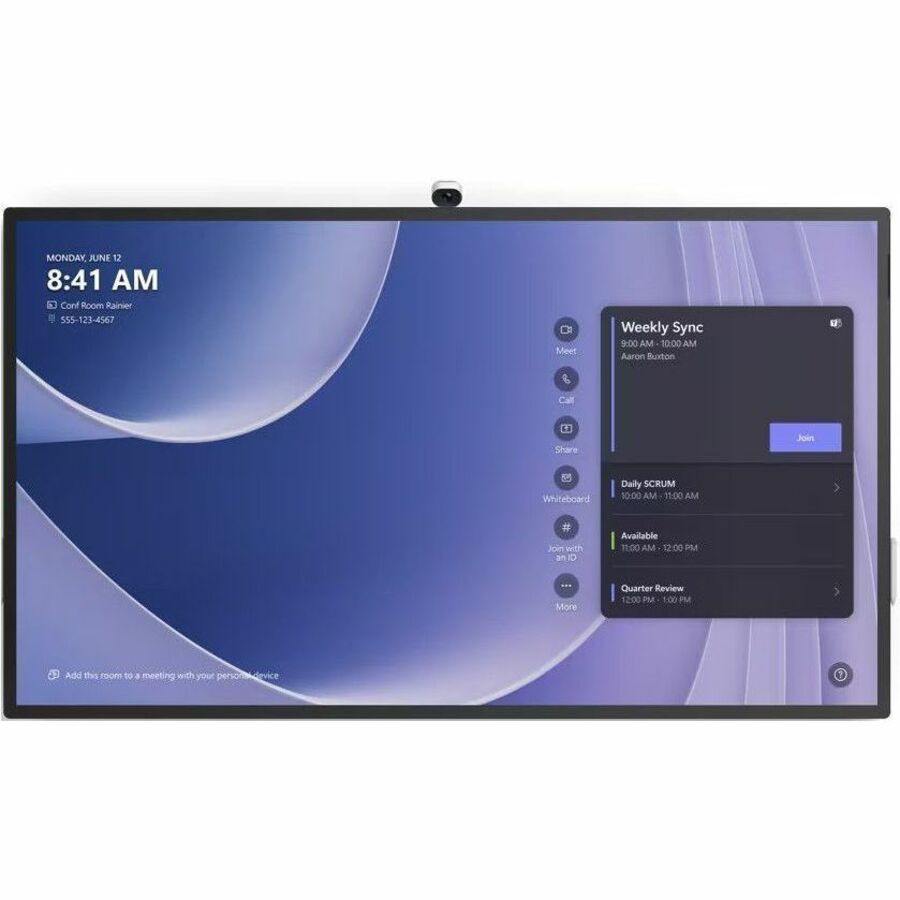Ordinateur tout-en-un Microsoft Surface Hub 3 - Intel - Écran tactile 50" - Ordinateur de bureau - Platinum VXV-00003