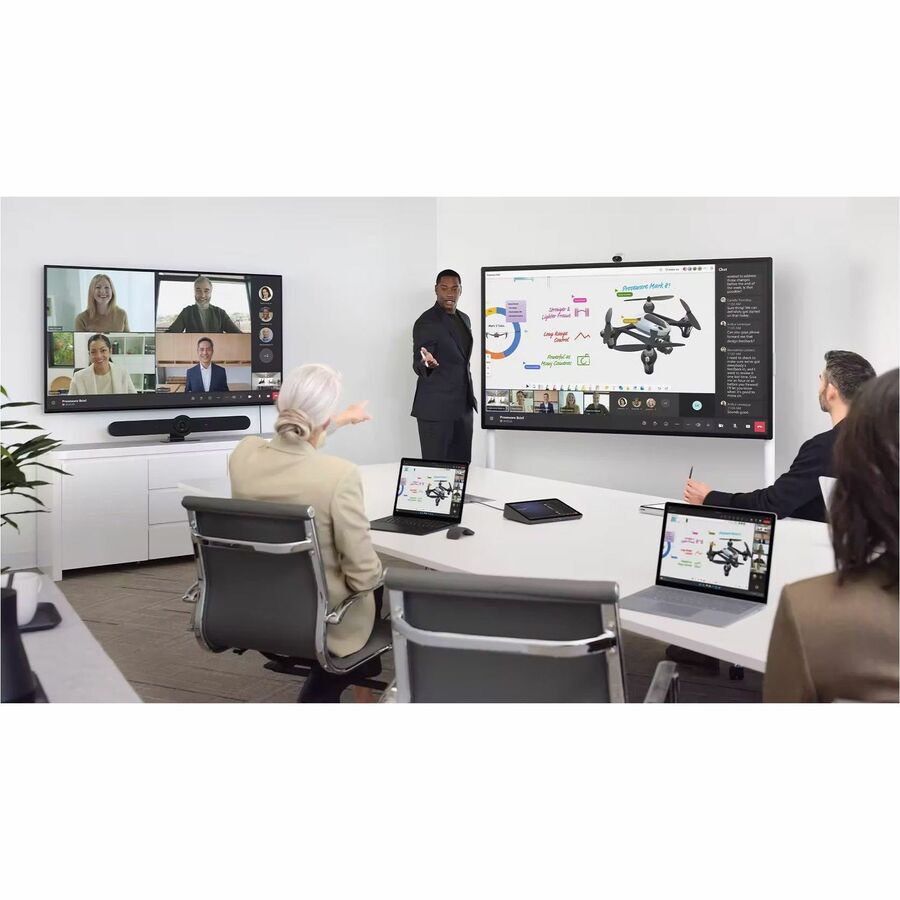 Ordinateur tout-en-un Microsoft Surface Hub 3 - Intel - Écran tactile 50" - Ordinateur de bureau - Platinum VXV-00003