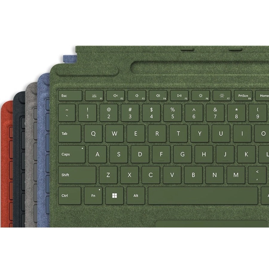 Étui/clavier Microsoft Signature pour tablette Microsoft Surface Pro X, Surface Pro 8, Surface Pro 9 13", stylet - Forest 8XB-00114