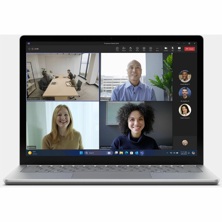 Ordinateur portable Microsoft Surface Laptop 6 13,5" à écran tactile - Intel Core Ultra 7 - 32 Go - SSD 512 Go - Platinum ZJZ-00027