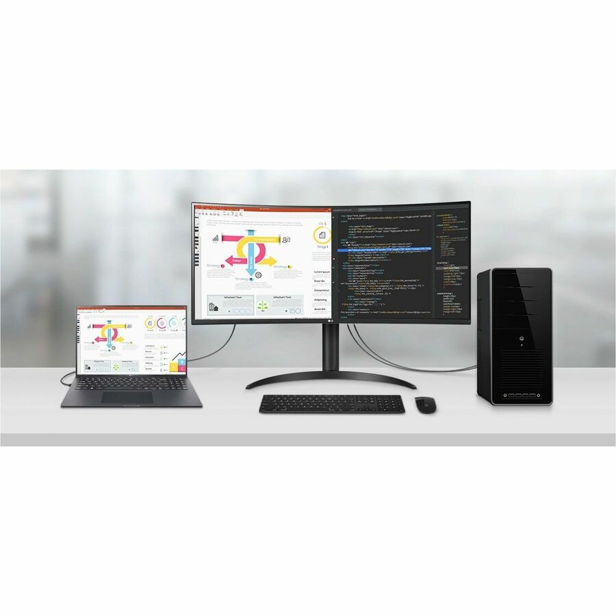 Moniteur LCD incurvé LG Ultrawide 34WR55QC-B de 34 pouces de classe UW-QHD - 21:9 34WR55QC-B