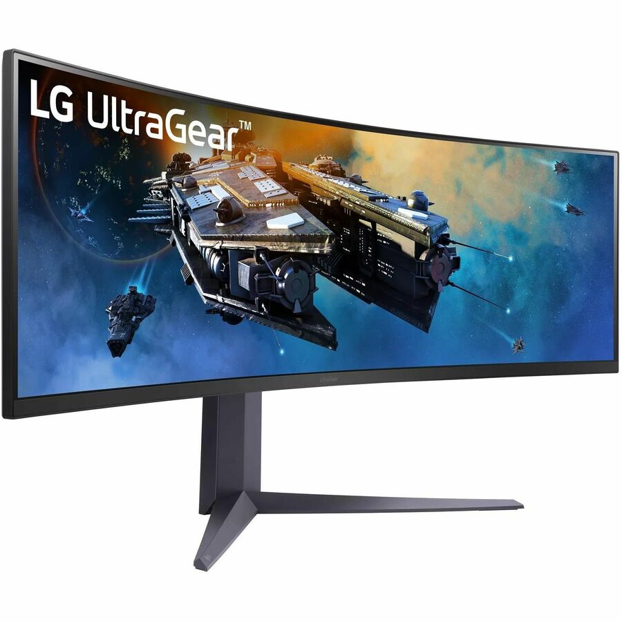 Moniteur LCD de jeu incurvé Dual Quad HD (DQHD) de 45 pouces LG UltraGear 45GR65DC-B - 32:9 - Noir 45GR65DC-B