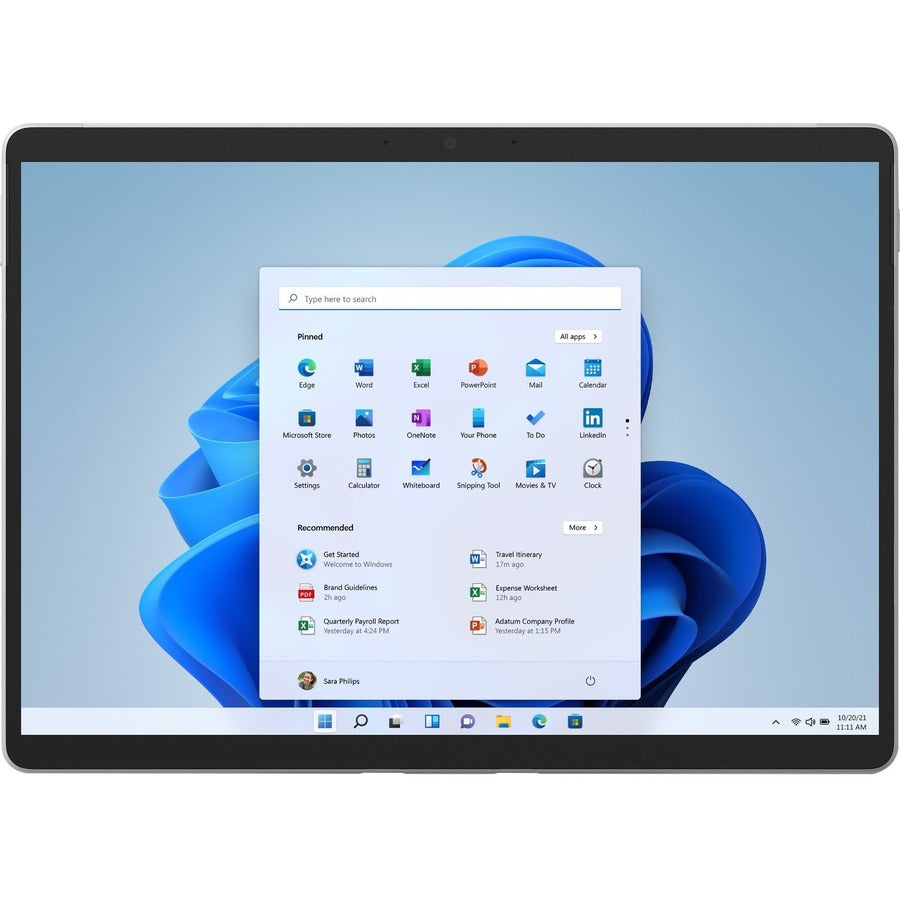 Tablette Microsoft Surface Pro 8 - 13" - 16 Go - SSD 256 Go - Windows 11 - Platine EIV-00001