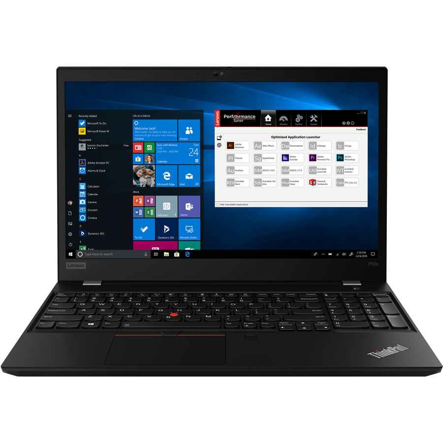 Lenovo ThinkPad P53s 20N60048CA 15.6" Touchscreen Mobile Workstation - 1920 x 1080 - Intel Core i5 8th Gen i5-8365U Quad-core (4 Core) 1.60 GHz - 8 GB RAM - 256 GB SSD - Glossy Black 20N60048CA