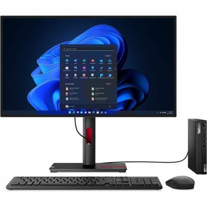 Ordinateur de bureau Lenovo ThinkCentre M70q Gen 3 11T300C0CA - Intel Core i5 12e génération i5-12400T - 16 Go - SSD 256 Go - Minuscule - Noir 11T300C0CA