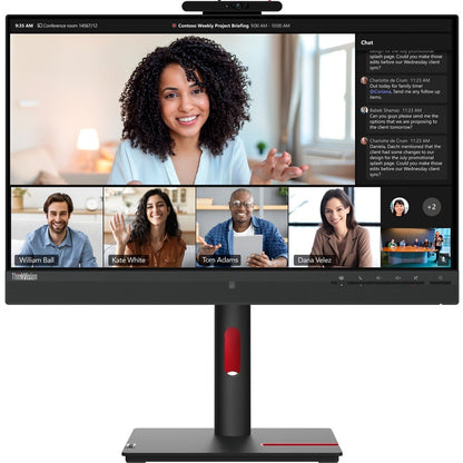 Lenovo ThinkVision T24mv-30 24" Class Webcam Full HD LCD Monitor - 16:9 - Raven Black 63D7UAR3US