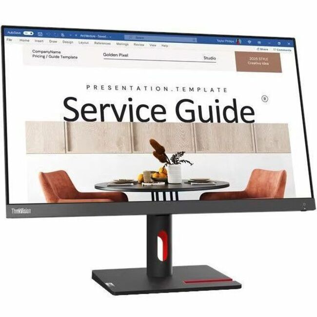 Lenovo ThinkVision S24i-30 24" Class Full HD LED Monitor - 16:9 - Raven Black 63DEKAR3US
