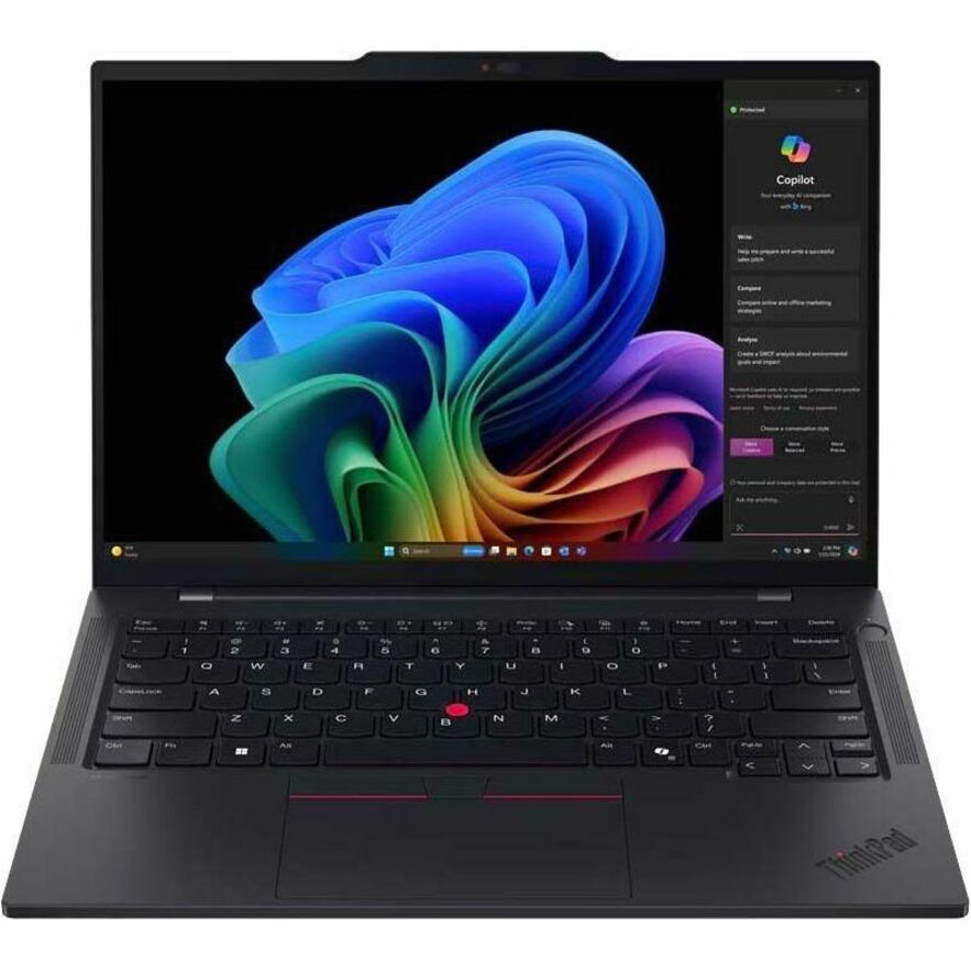 Ordinateur portable Lenovo ThinkPad T14s Gen 6 21N10000CA 14" - WUXGA - Qualcomm Snapdragon X Elite X1E-78-100 - 32 Go - SSD 1 To - Clavier français - Noir 21N10000CA