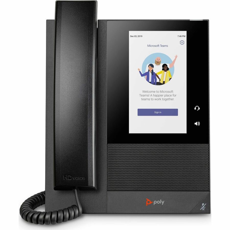 Téléphone IP Poly CCX 400 - Filaire - Filaire - Bureau, Montage mural - Noir - Conforme TAA 848Z9AA#ABA