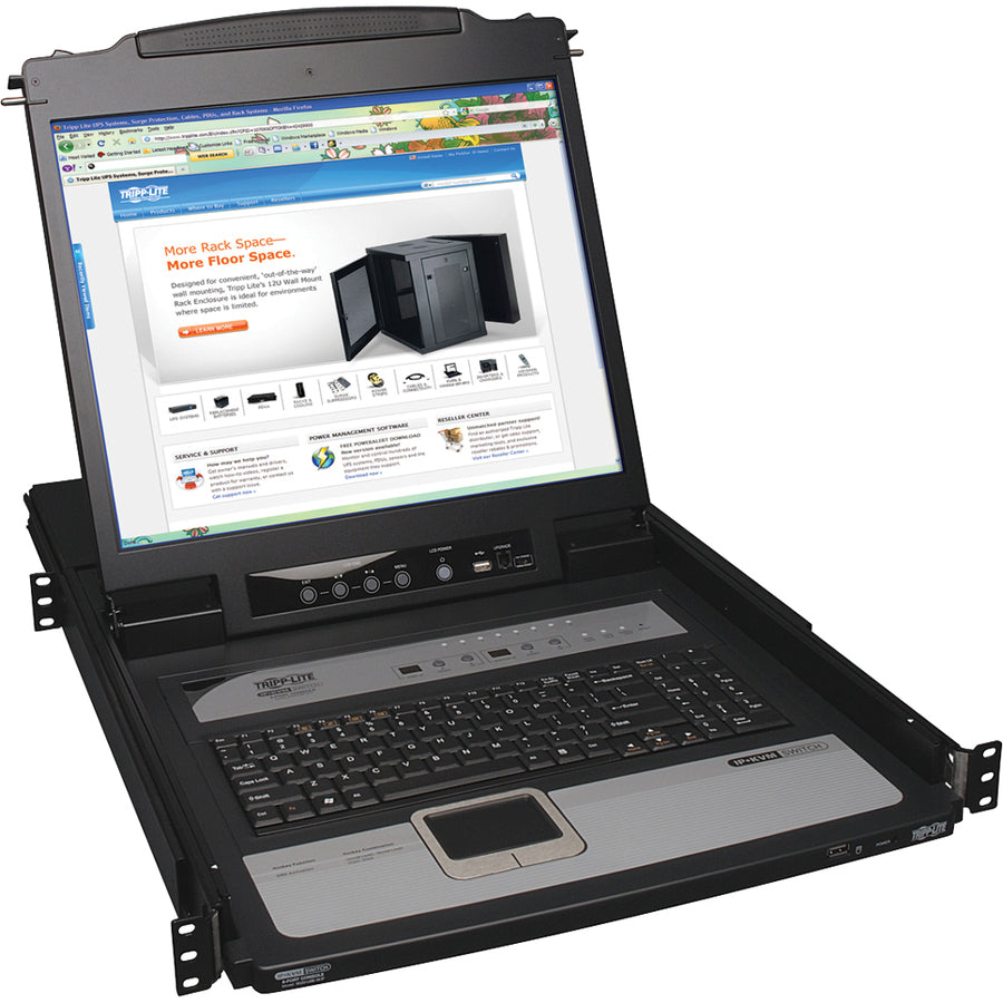 Tripp Lite NetDirector B020-U08-19-IP Écran LCD à montage en rack avec KVM - Boîtier en acier B020-U08-19-IP