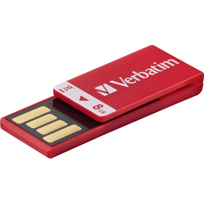 Clé USB Clip-It 8 Go de Verbatim - Lot de 3 - Noir, Blanc, Rouge 98674