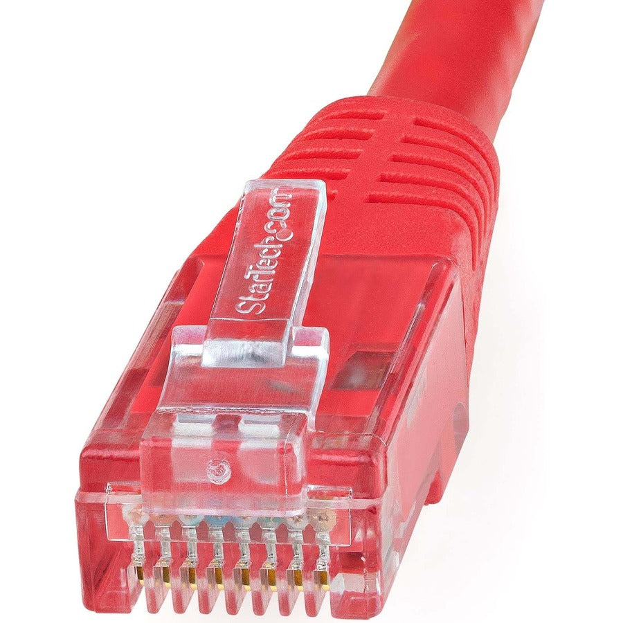 Câble Ethernet CAT6 StarTech.com de 7,6 m - Gigabit moulé rouge - 100 W PoE UTP 650 MHz - Cordon de raccordement de catégorie 6 Câblage certifié UL/TIA C6PATCH25RD