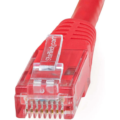 Câble Ethernet CAT6 StarTech.com de 7,6 m - Gigabit moulé rouge - 100 W PoE UTP 650 MHz - Cordon de raccordement de catégorie 6 Câblage certifié UL/TIA C6PATCH25RD