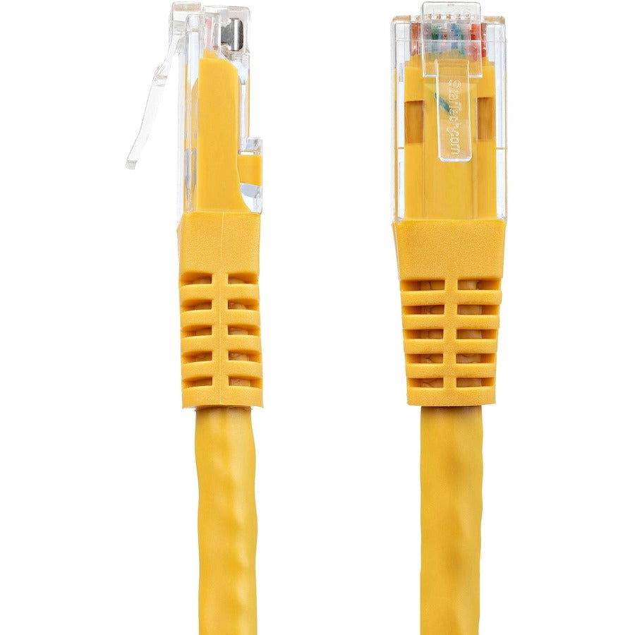 Câble Ethernet CAT6 StarTech.com de 3 m - Gigabit moulé jaune - 100 W PoE UTP 650 MHz - Cordon de raccordement de catégorie 6 Câblage certifié UL/TIA C6PATCH10YL