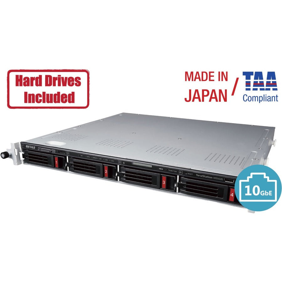 Serveur Windows IoT 2019 NAS 4 baies TeraStation WS5420 à montage en rack 16 To Disques durs inclus WS5420RN16S9