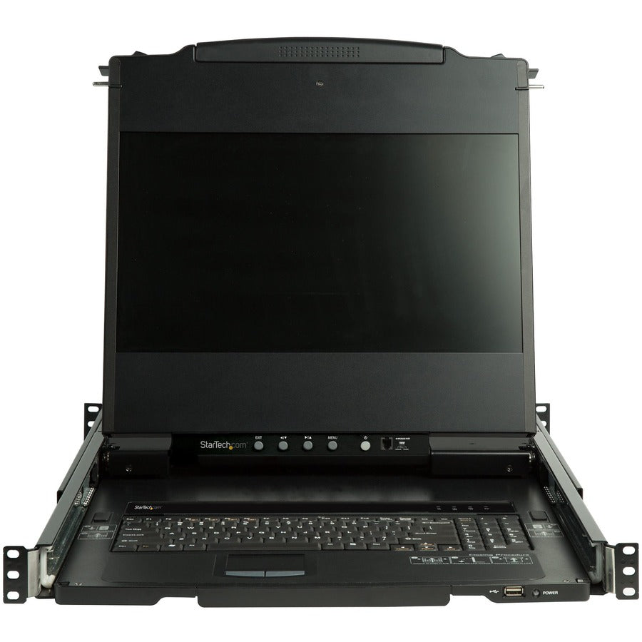 StarTech.com Console KVM à montage en rack à double rail HD 1080p - KVM DVI/VGA avec écran LCD 17" - Tiroir de serveur KVM LCD 1U avec câbles et prise en charge USB RKCOND17HD