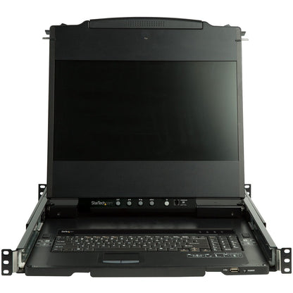 StarTech.com Console KVM à montage en rack à double rail HD 1080p - KVM DVI/VGA avec écran LCD 17" - Tiroir de serveur KVM LCD 1U avec câbles et prise en charge USB RKCOND17HD