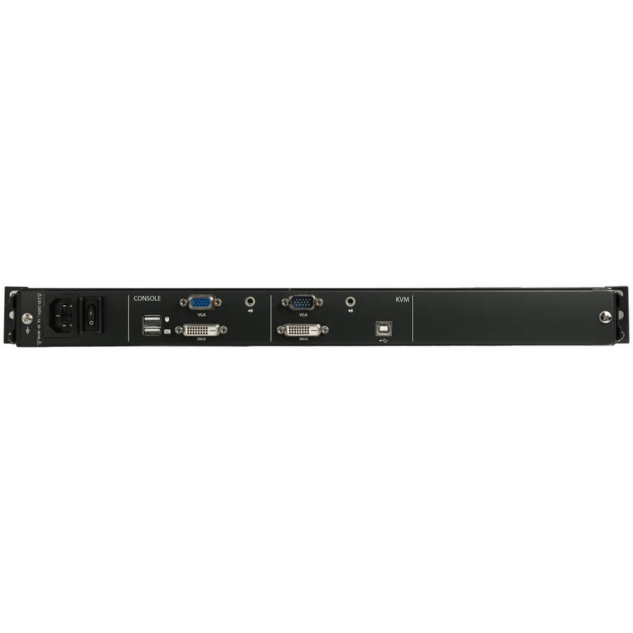 StarTech.com Console KVM à montage en rack à double rail HD 1080p - KVM DVI/VGA avec écran LCD 17" - Tiroir de serveur KVM LCD 1U avec câbles et prise en charge USB RKCOND17HD