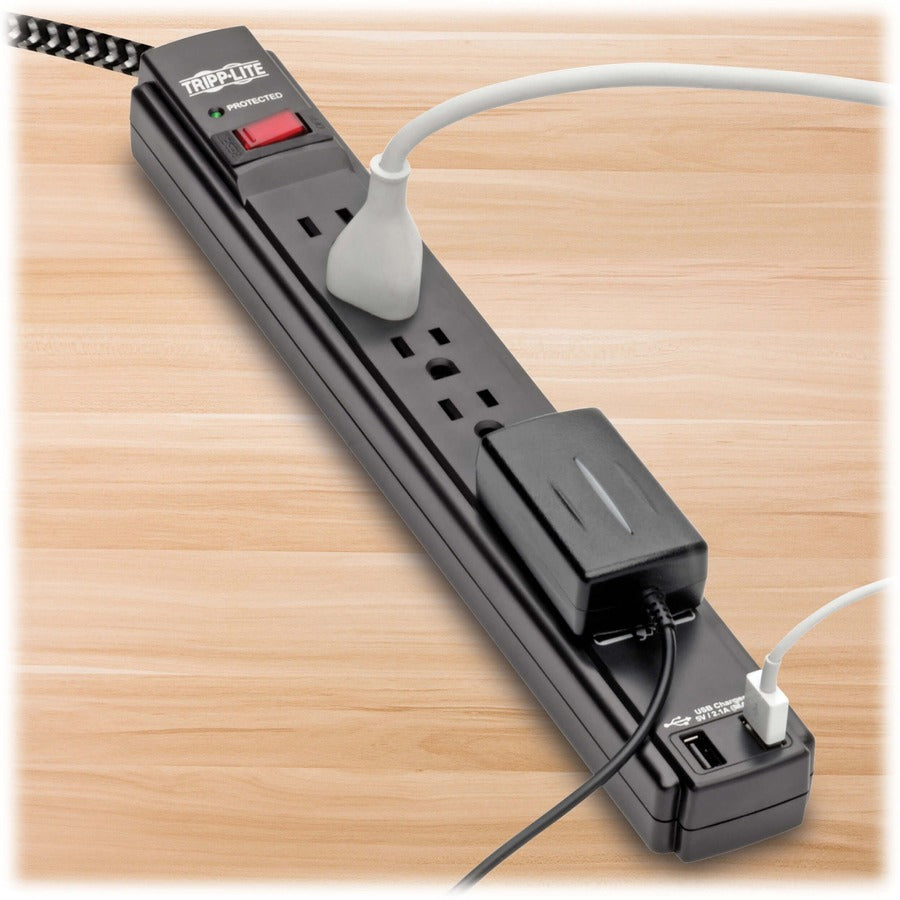 Parasurtenseur/protecteur de surtension à 6 prises Tripp Lite by Eaton Safe-IT TLP610BUAM TLP610BUAM
