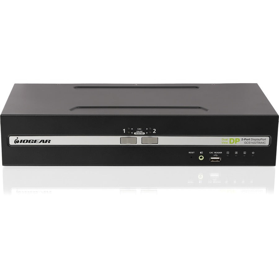 Commutateur KVM sécurisé DisplayPort à 2 ports IOGEAR avec prise en charge audio et CAC GCS1422TAA4C