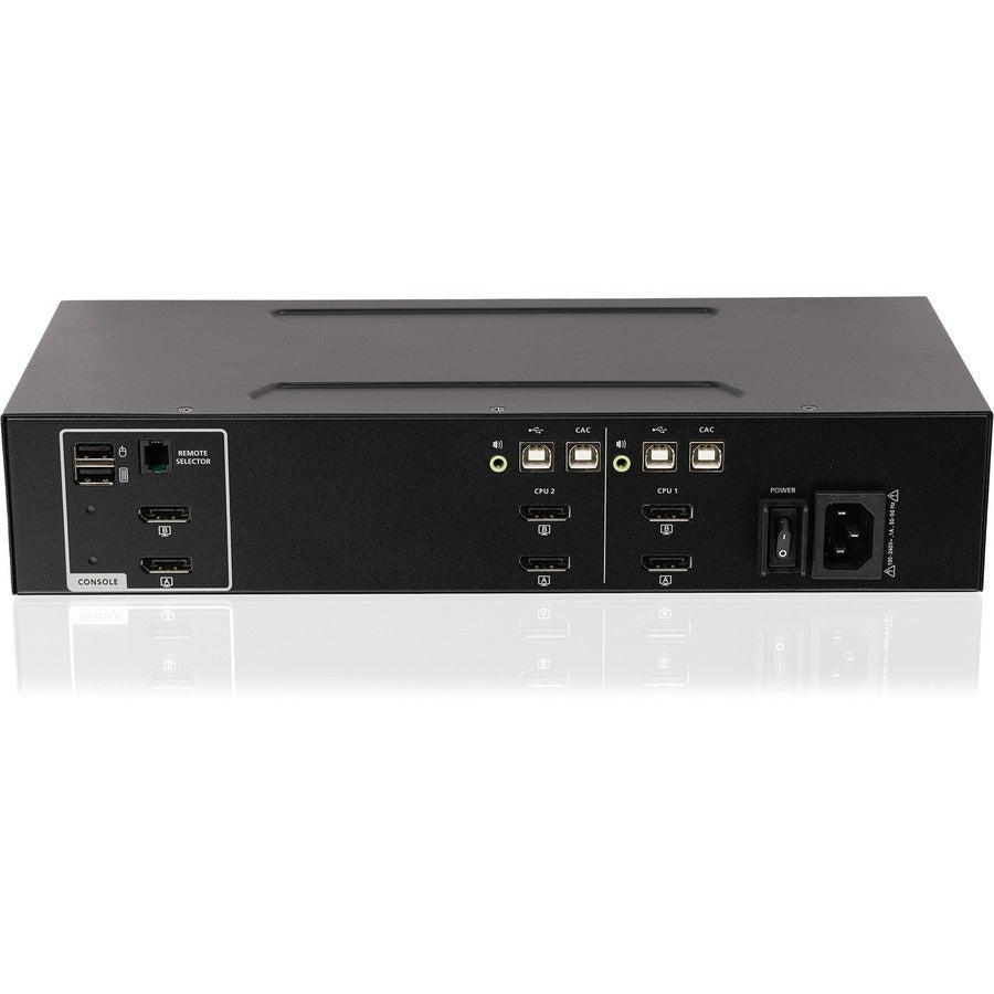Commutateur KVM sécurisé DisplayPort à 2 ports IOGEAR avec prise en charge audio et CAC GCS1422TAA4C