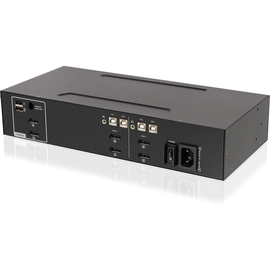 Commutateur KVM sécurisé DisplayPort à 2 ports IOGEAR avec prise en charge audio et CAC GCS1422TAA4C