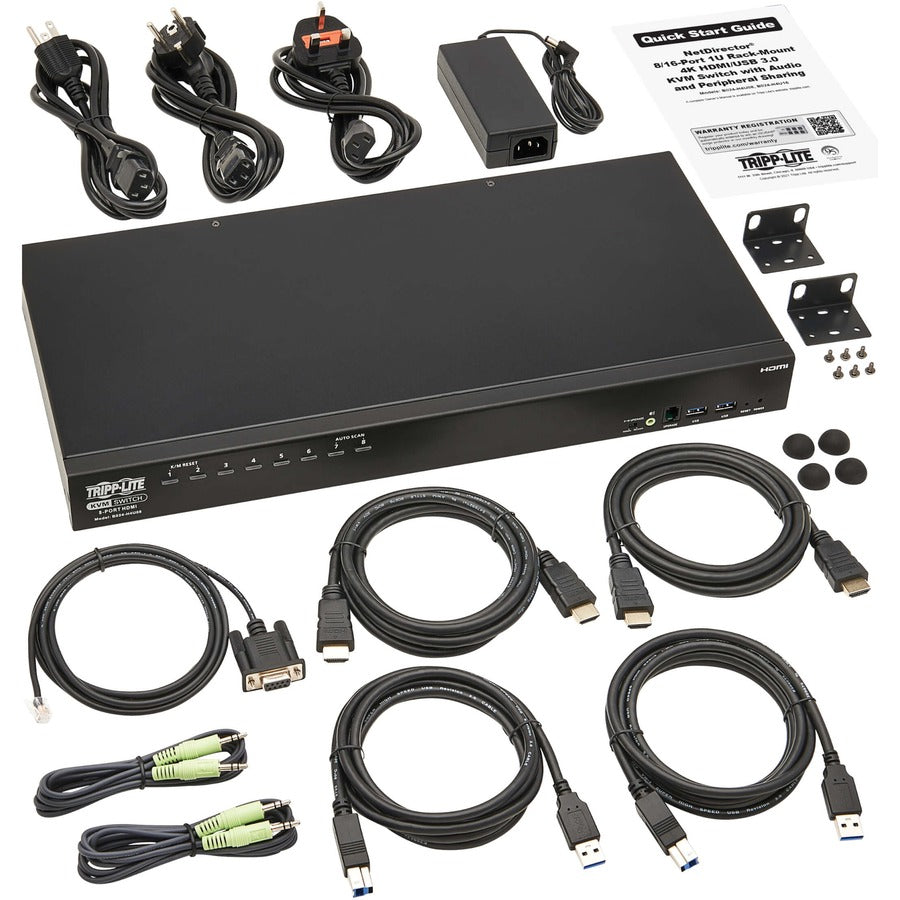 Commutateur KVM HDMI/USB à 8 ports Tripp Lite par Eaton B024-H4U08, 1U B024-H4U08