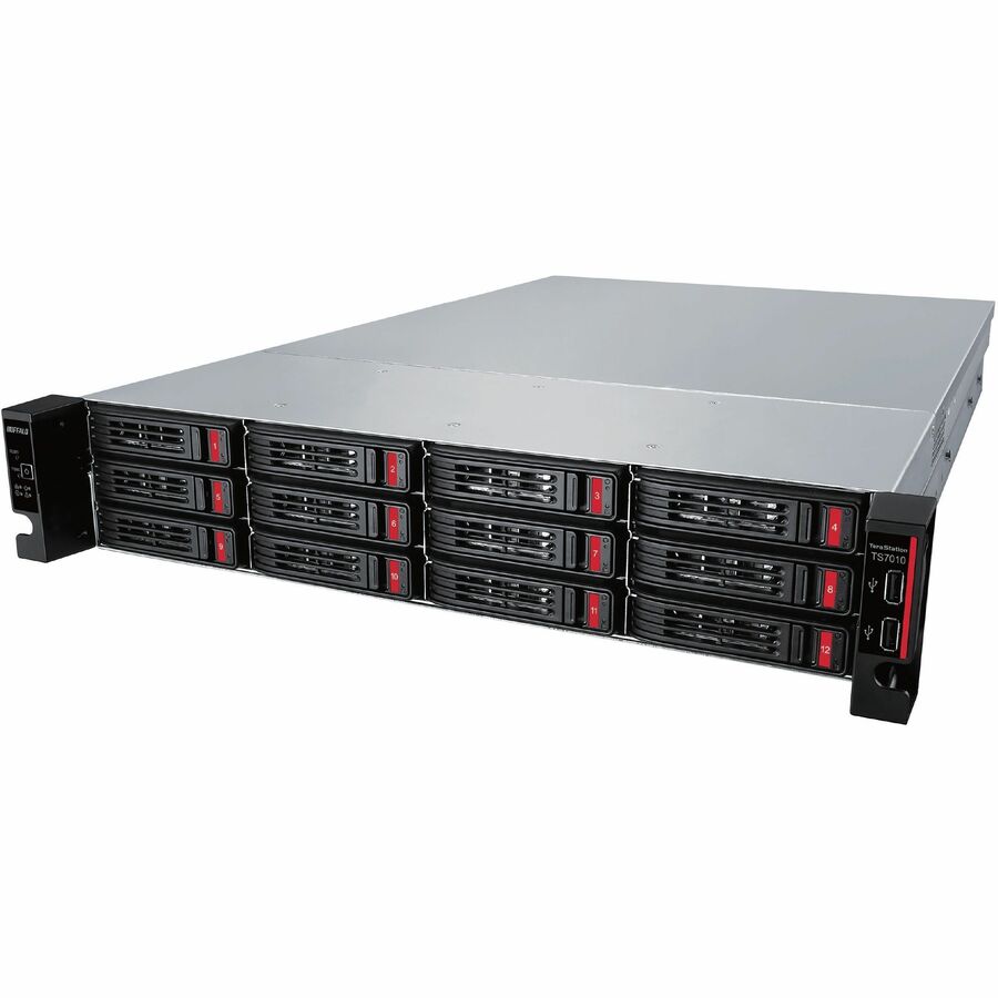 Disques durs NAS hautes performances à montage en rack BUFFALO TeraStation 12 baies 71210 192 To (12 x 16 To) inclus TS71210RH19212