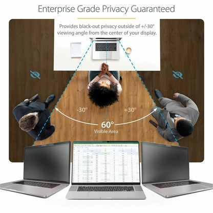 StarTech.com Écran de confidentialité pour ordinateur portable MacBook Pro 14 pouces 21/23 pouces, filtre de confidentialité antireflet avec réduction de la lumière bleue de 51 %, côtés mats/brillants 14M21-PRIVACY-SCREEN