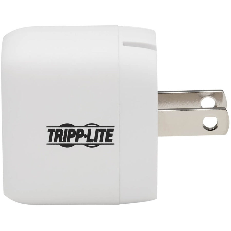 Chargeur mural compact USB-C à 1 port Tripp Lite by Eaton - Technologie GaN, charge PD 3.0 20 W, blanc U280-W01-20C1-G
