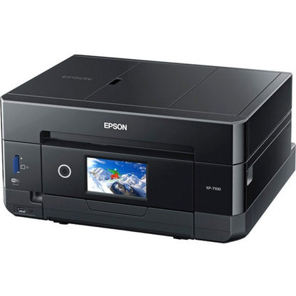 Epson Expression Premium XP-7100 Inkjet Multifunction Printer-Color-Copier/Scanner-5760x1440 dpi Print-Automatic Duplex Print-120 sheets Input-1200 dpi Optical Scan-Wireless LAN-Apple AirPrint-Epson Connect Epson iPrint-Mopria-Epson Email Print C11CH03201