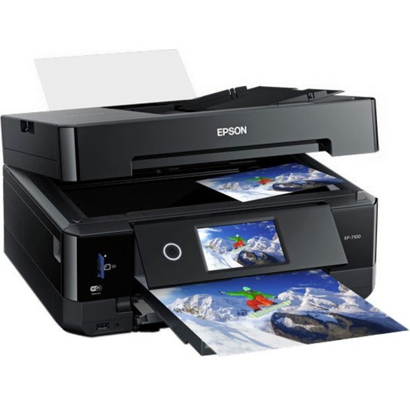 Epson Expression Premium XP-7100 Inkjet Multifunction Printer-Color-Copier/Scanner-5760x1440 dpi Print-Automatic Duplex Print-120 sheets Input-1200 dpi Optical Scan-Wireless LAN-Apple AirPrint-Epson Connect Epson iPrint-Mopria-Epson Email Print C11CH03201