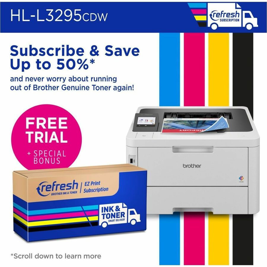Brother HL-L3295CDW Desktop Wireless Laser Printer - Color HLL3295CDW