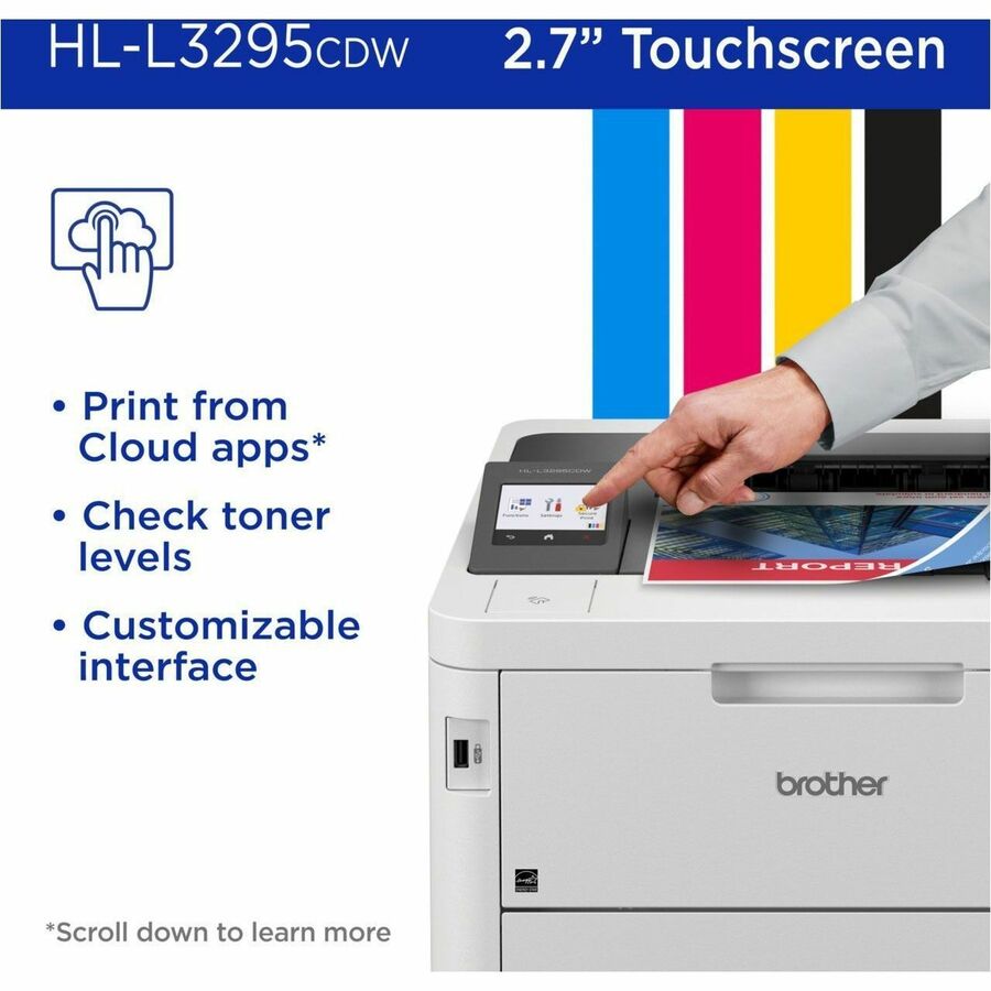 Brother HL-L3295CDW Desktop Wireless Laser Printer - Color HLL3295CDW