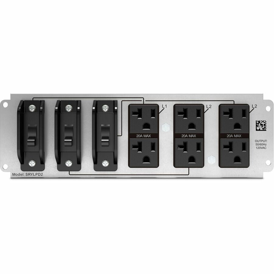 Kit de plaque arrière APC by Schneider Electric avec 6 prises NEMA 5-20R pour Smart-UPS Modular Ultra SRYLPD2