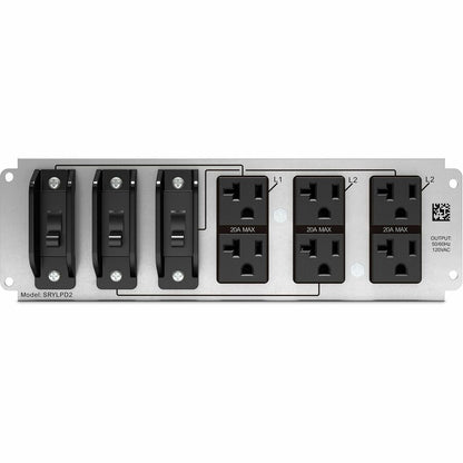 Kit de plaque arrière APC by Schneider Electric avec 6 prises NEMA 5-20R pour Smart-UPS Modular Ultra SRYLPD2