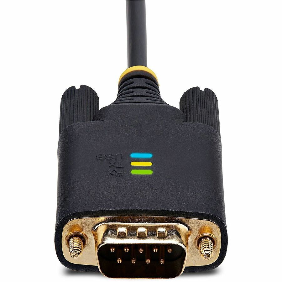 StarTech.com Câble adaptateur USB vers série de 3 m, rétention COM, FTDI, DB9 RS232, vis/écrous DB9 interchangeables, Windows/macOS/Linux 1P10FFC-USB-SERIAL