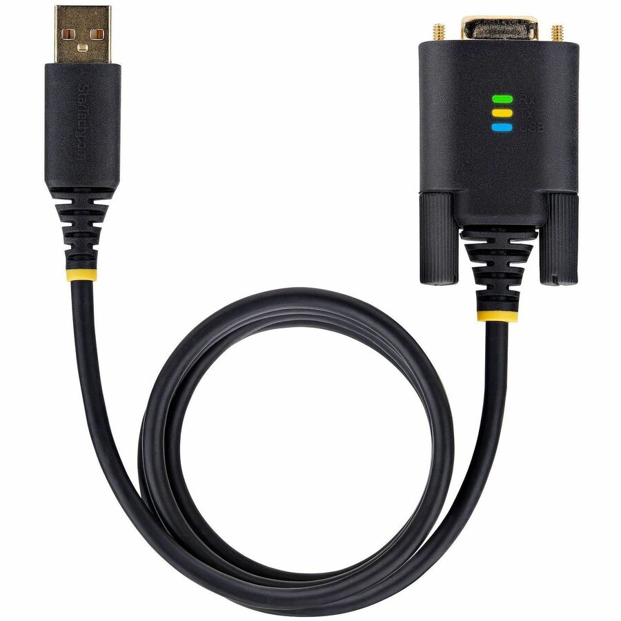 StarTech.com Câble adaptateur USB vers série de 3 m, rétention COM, FTDI, DB9 RS232, vis/écrous DB9 interchangeables, Windows/macOS/Linux 1P10FFC-USB-SERIAL
