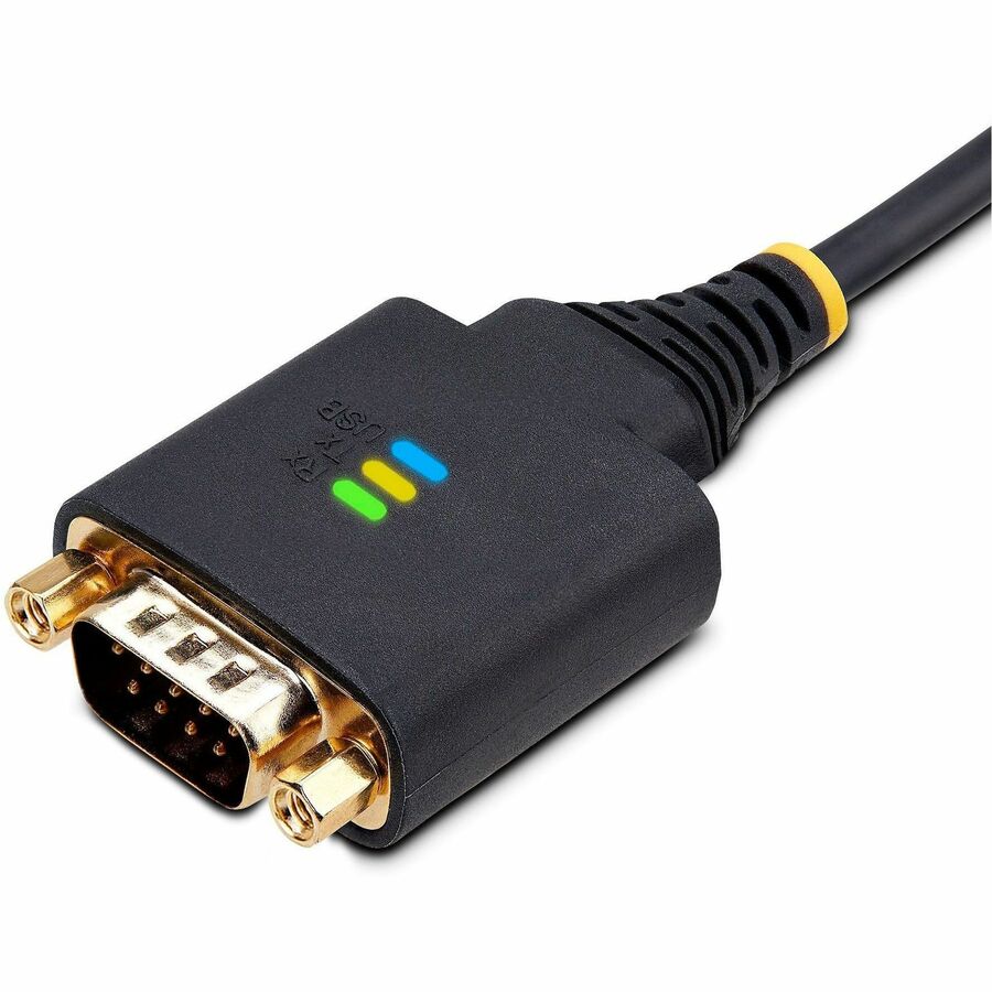 StarTech.com Câble adaptateur USB vers série de 3 m, rétention COM, FTDI, DB9 RS232, vis/écrous DB9 interchangeables, Windows/macOS/Linux 1P10FFC-USB-SERIAL