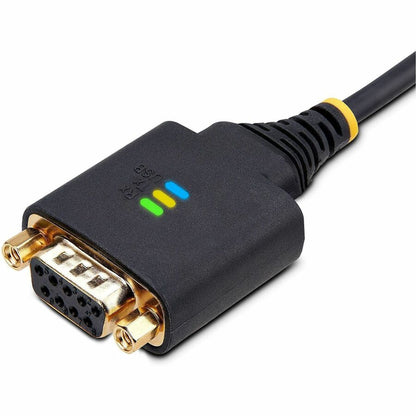 StarTech.com Câble adaptateur USB vers série null modem de 3 m, rétention COM, FTDI, RS232, vis/écrous DB9 interchangeables, Windows/macOS/Linux 1P10FFCN-USB-SERIAL