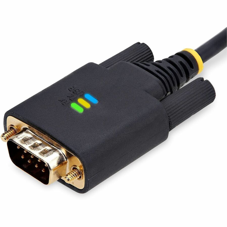 StarTech.com Câble adaptateur USB vers série null modem de 3 m, rétention COM, FTDI, RS232, vis/écrous DB9 interchangeables, Windows/macOS/Linux 1P10FFCN-USB-SERIAL