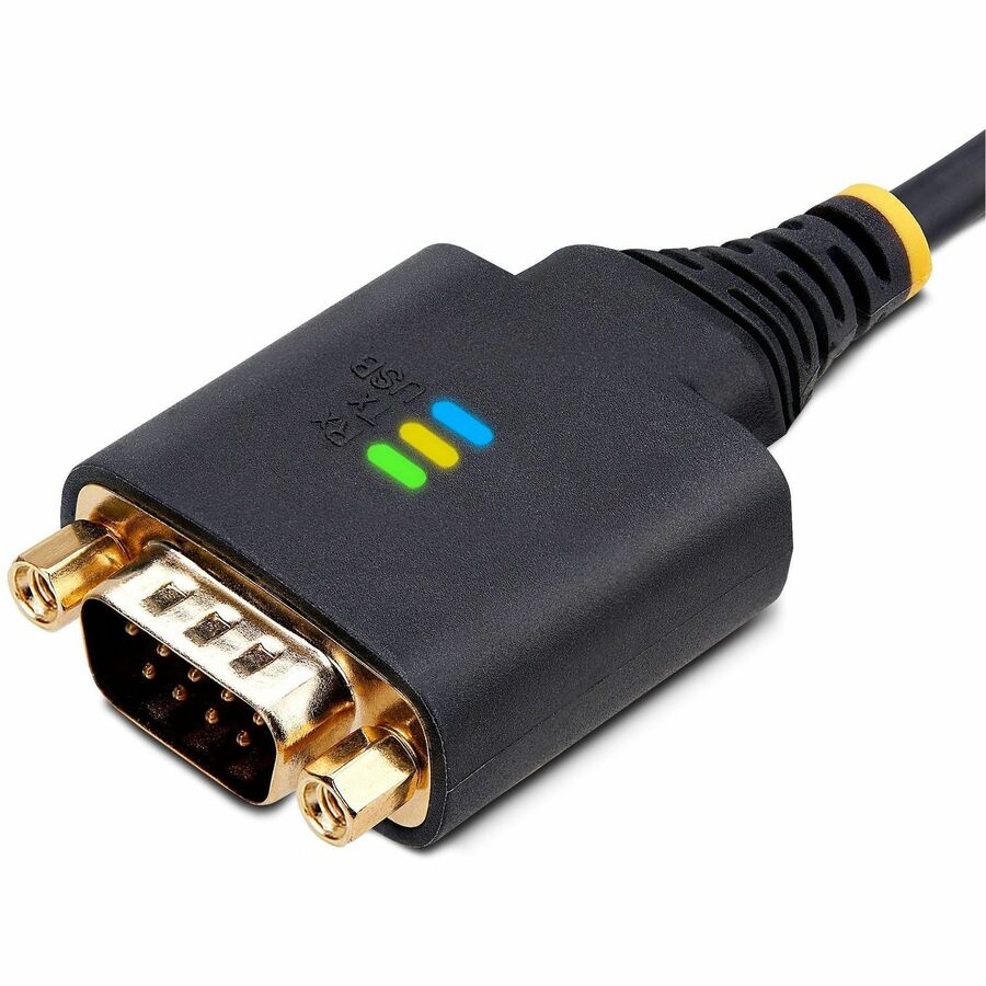StarTech.com Câble adaptateur USB vers série 2 ports 60 cm, rétention COM, FTDI, DB9 RS232, vis/écrous DB9 interchangeables, Windows/macOS/Linux 2P1FFC-USB-SERIAL