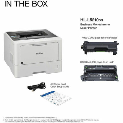 Brother HL HLL5210DN Desktop Wired Laser Printer - Monochrome HLL5210DN