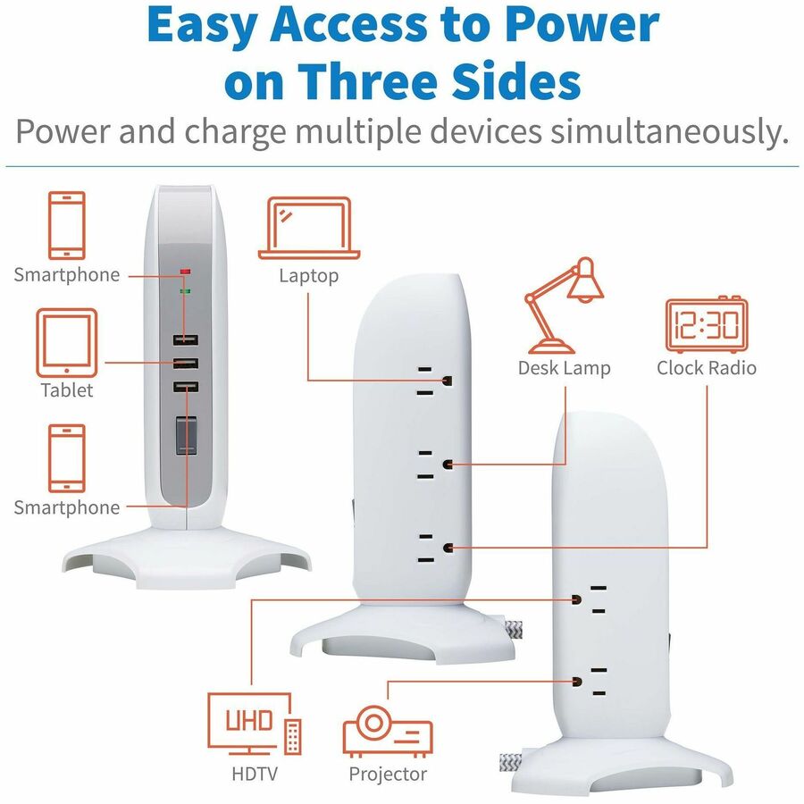 Parasurtenseur/protecteur de surtension à 5 prises Tripp Lite par Eaton TLP66USB TLP66USB