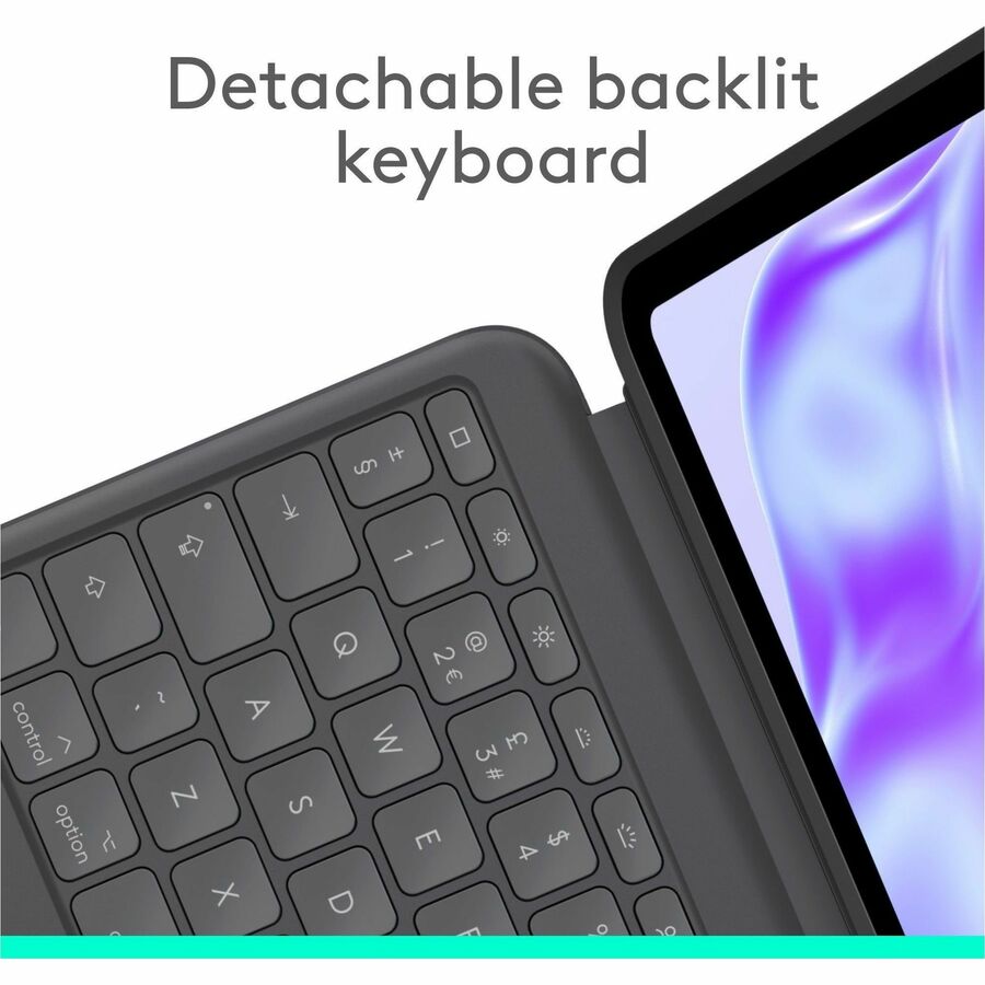 Étui clavier/housse Logitech Combo Touch pour tablette Apple iPad Pro 13" (7e génération) - Graphite 920-012658