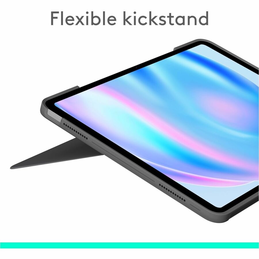 Étui clavier/housse Logitech Combo Touch pour tablette Apple iPad Air 13" (2024) - Gris Oxford 920-012608