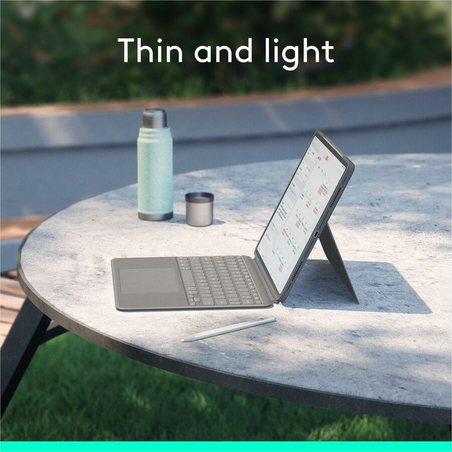Étui clavier/housse Logitech Combo Touch pour tablette Apple iPad Air 13" (2024) - Gris Oxford 920-012608