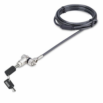StarTech.com Lot de 25 câbles de verrouillage universels pour ordinateur portable de 2 m, avec clés identiques, câble de sécurité, compatible avec Noble Wedge®/Nano/K-Slot UNIVKA25-LAPTOP-LOCK